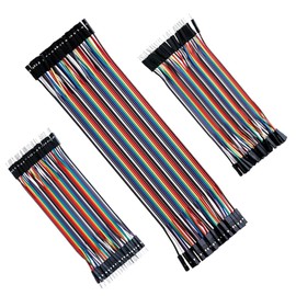 Jumper Wire 40 x 10 cm, 40 x 20 cm, Male to Female, Male to Male, Female to Female Jumper Wires Breadboard, Cable Jumpers 28AWG Wire Bridges for M2M/F2M/F2F Arduino
