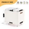 CINPIUK File Box Rolling File Organizer with Wheels Stackable Storage