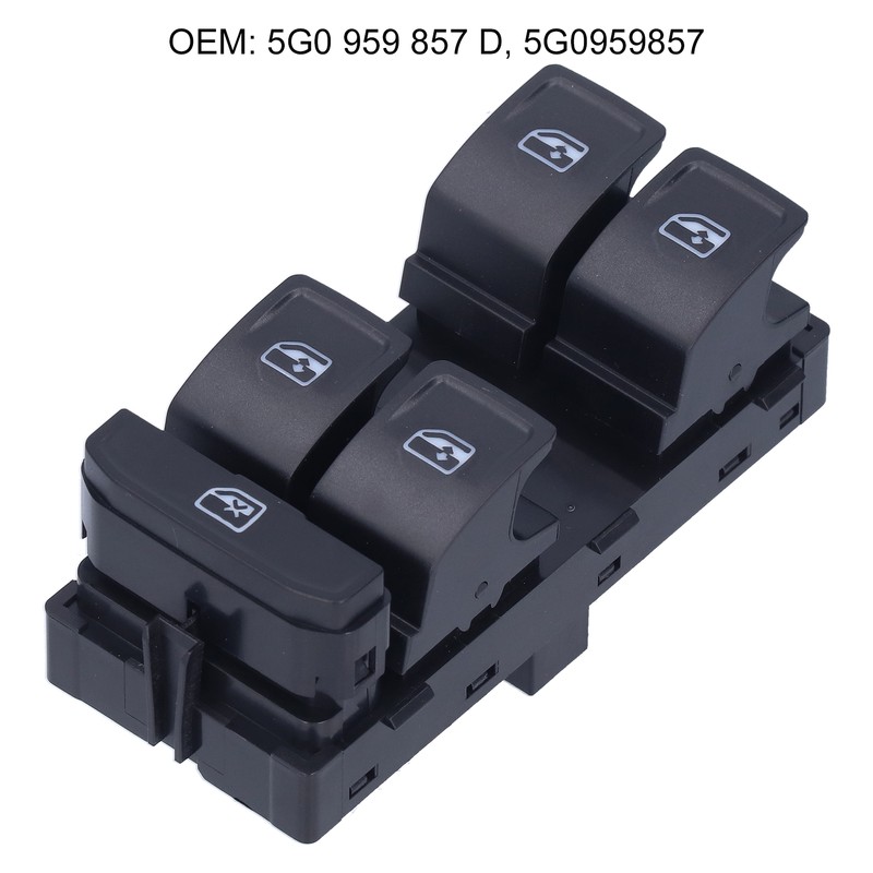 Door Window Master Control Switch 5G0 959 857 D Black