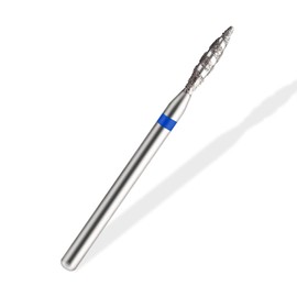 BNG Cuticle Drill Bit Flame Nail Efile Bits Professional Electric 3/32" Diamond Carbide Cuticle Cleaning Bits Nail Art Replacement Burr Manicure File Tool, 1PCS Fine Grit, 2PCS Medium Grit