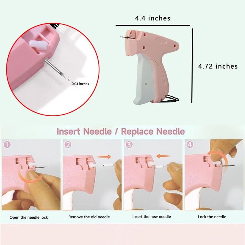 Stitch Gun for Clothes，Tagging Gun，Handheld Sewing Machine，Quick Clothing Fixer，Includes 5