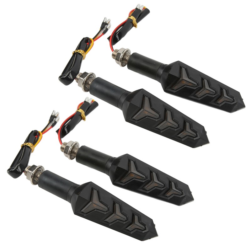 4Pcs Motorcycle LED Turn Signals Daytime Running Lights Blinker Front