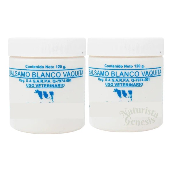 Balsamo Blanco Vaquita 120g Original Para Dolor 2 Pzs