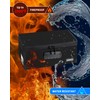 JUNDUN Index Card Box with Lock,Collapsible Fireproof Index Card Holder