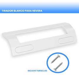 Anakel Home Universal Fridge Handle, Compatible with White Refrigerators with Screws, 16 cm, Includes Trims, White