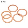 sourcing map 5Pcs M30 Flat Washer, Copper 30mm ID x