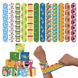 CXKPVFN 24PCS Story Slap Bracelets,12 Styles Story Super Slap Wrist Bands,Story Slap Bands Wristbands For Kids Story Party Bag Fillers Classroom Prizes Party Favors Birthday Gift