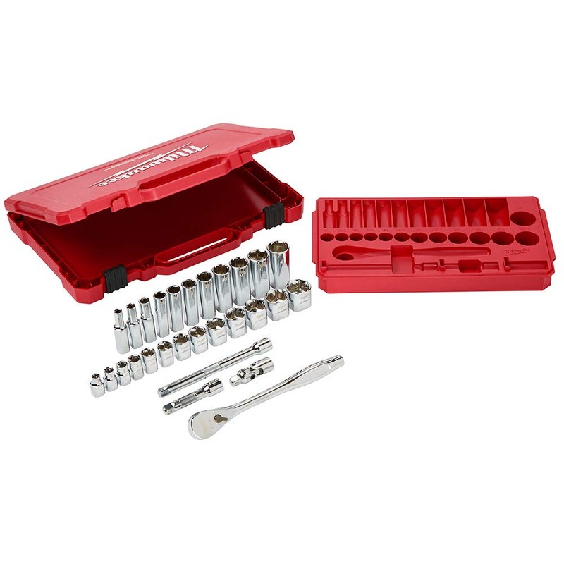 MILWAUKEE 3/8 in. Drive 28 pc. Ratchet &
