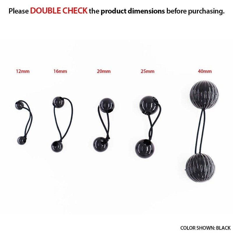 Beauty Town 20PCS Bubble Ponytail Holders – 20mm Twin Bead