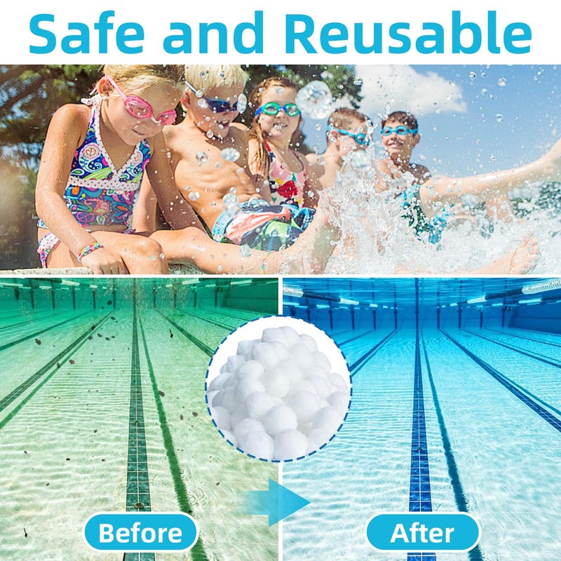 Gubuyi Filter Balls Pool, Filter Balls for Sand Filter Systems,