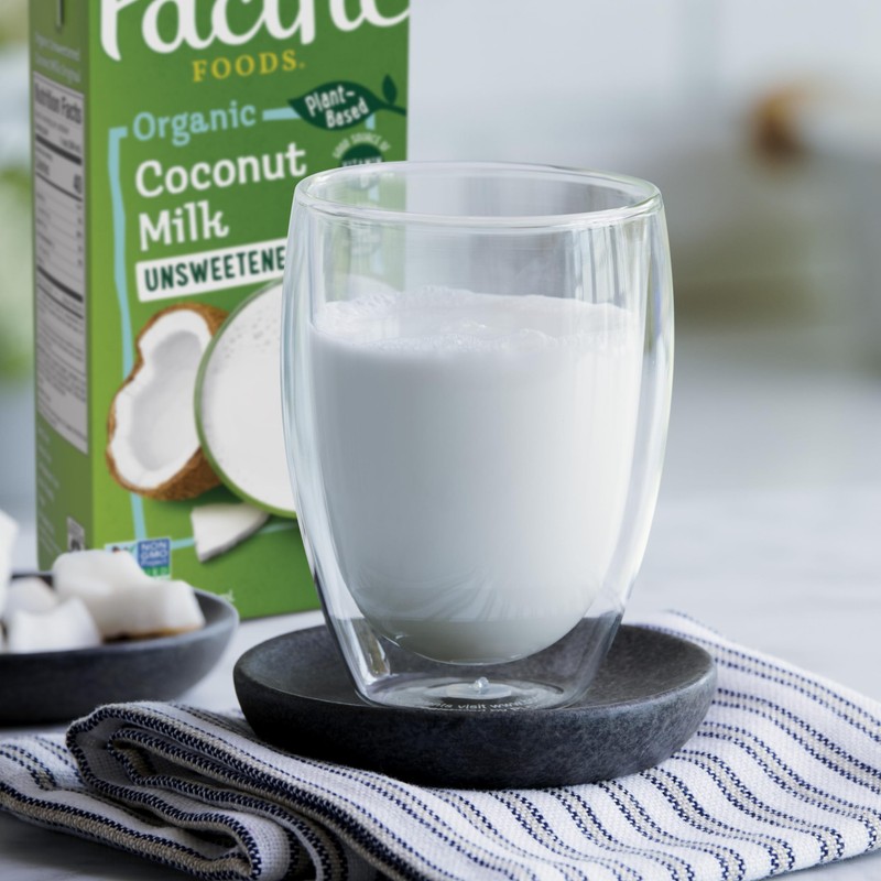 Pacific Foods Organic Unsweetened Coconut Milk, Plant Based Milk, 32