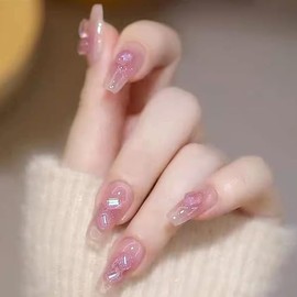 Nail Tips, 24 Pieces, Nail Tips, Short, Spring and Summer, Popular Japanese Style, Cute, Simple, Stylish, Coming of Age Ceremonies, School Entrance Ceremonies, Graduation Ceremonies, Weddings,