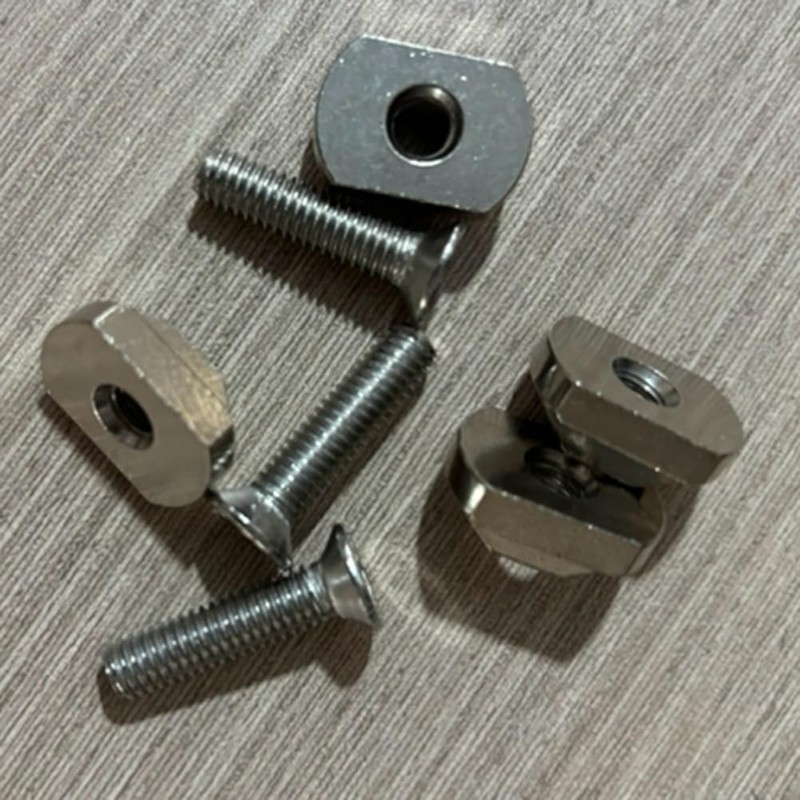 TOBEOME 4pcs M6 Hydrofoil T Nuts Brass Surf All Outdoor