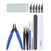 Mellbree Plastic Model Tool Set for Beginners, 9 Pieces, Thin
