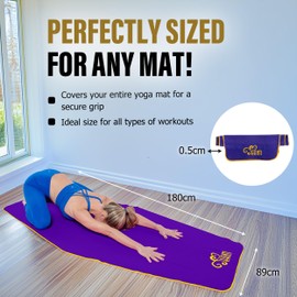 Shanti Microfiber Hot Yoga Towel 50% More Non-Slip Grip Dots 50% More Absorbent for Hot Yoga, Pilates & All Workouts
