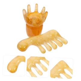 Outanaya 2pcs Gua Sha Comb Scalp Sweep Comb Head Massage Tool for Hair Growth Scalp Care