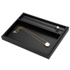 calm wish Jewelry Tray Box with Ring Groove Black PU