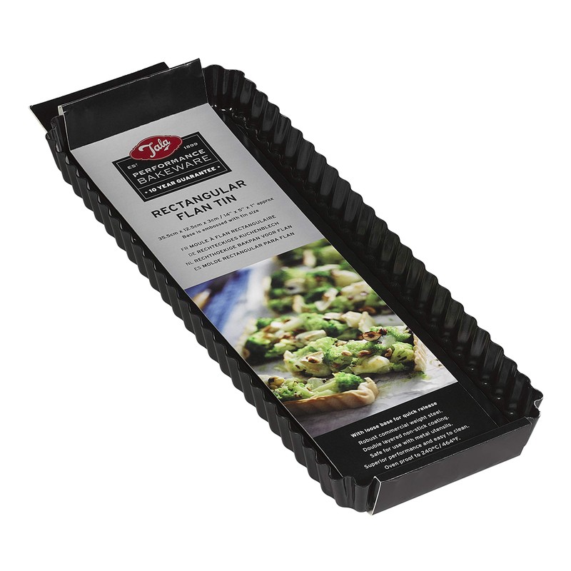 Tala Performance 35.5cm x 12.5cm Fluted Tart Tin, Professional Gauge