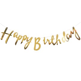 Happy Birthday Garland, Gold Happy Birthday Banner, Garland Birthday, Happy Birthday Decoration, for Adults and Children Birthday Party Decoration