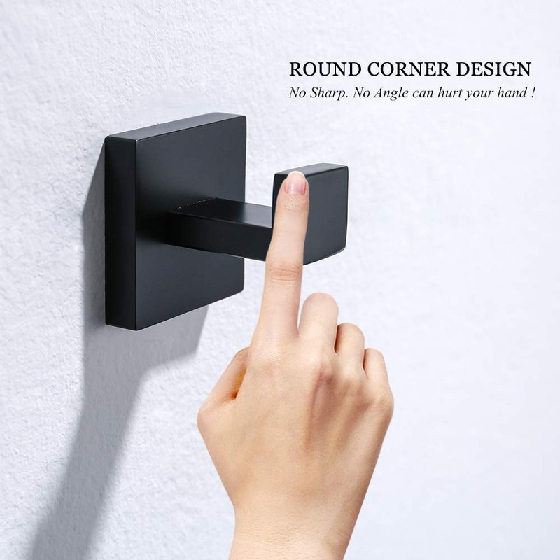 Turs Single Towel/Robe Hook Clothes Hook for Bathroom Kitchen Garage