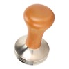 Coffee Tamper Solid Wood Handle Stainless Steel Easy to Use