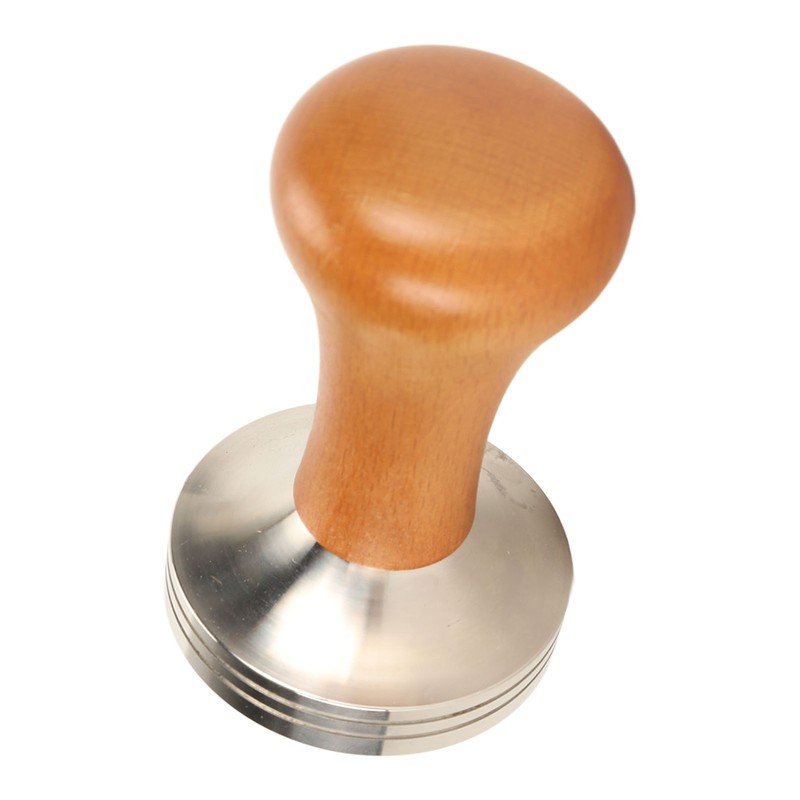 Coffee Tamper Solid Wood Handle Stainless Steel Easy to Use
