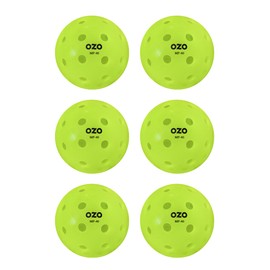 OZO Pickleball - Set of 6 Outdoor Balls 40 Holes Rotational Shape