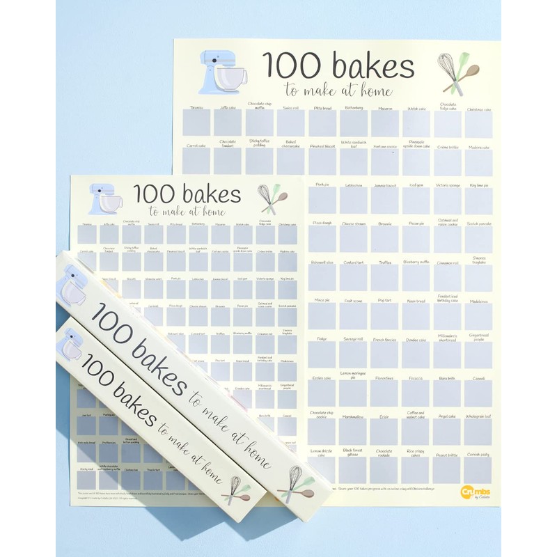 Crumbs by Collette 100 Bakes Scratch Off Poster - a