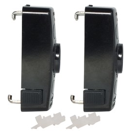 Pispoer Square Ceiling Hook Adapter Wiring Plug 120V 6A Hanging Ceiling Body for Converting Direct Ceiling Mounted LED Lighting Fixtures to Ceiling Type Lighting Fixtures, Black, 2-Piece Set