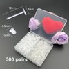 Invisible Earrings for Work, 300 Pairs Clear Plastic Earring Posts