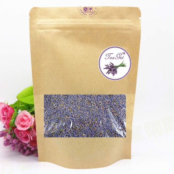 TooGet French Lavender Buds Top Grade Dried Lavender Flower 100% Pure and Natural Lavender Fresh Fragrance Large Resealable Bag - 4 OZ
