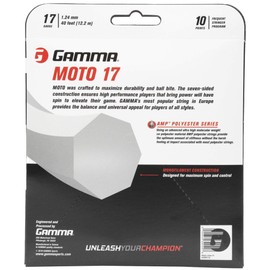 Gamma Sports Moto 17g Tennis String Set, 40', Lime