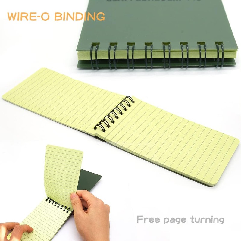 MOAMUN 20 Pack Waterproof Notebook, All Weather Shower Pocket Size