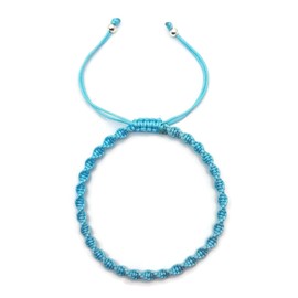 MYSTIC JEWELS – Macrame Rotating Bracelet – Coloured Thread Kabbalah – Amulet – Evil Eye Protection, Good Luck turquoise