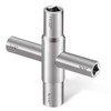 Viganoc 4 Way Sillcock Key, 1/4", 9/32", 5/16", 11/32", Utility