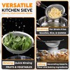 Pack of 3 Black Sieves and Strainers Set - Metal