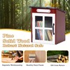 fuyao Outdoor Book Storage Box: Natural Wood Library Box with