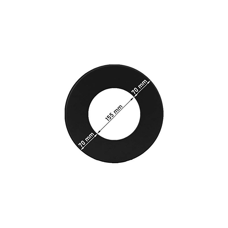 LANZZAS Flue Pipe Wall Rosette with 70 mm Rim -