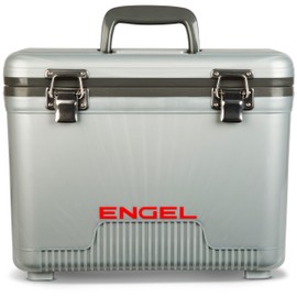 Engel UC13 13qt Leak-Proof, Air Tight, Drybox Cooler and Small Hard Shell Lunchbox for Men and Women in Silver