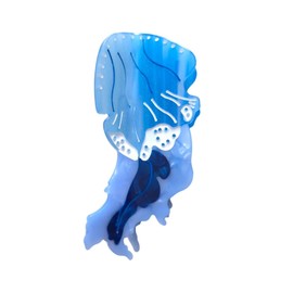 Small Dreamy Jellyfish Hair Clips,Cute Acetate Hair Clip,Small Claw Clips for Women,Blue