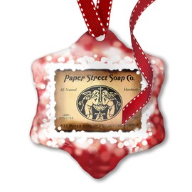 NEONBLOND Christmas Ornament Paper Street Soap Co. Fight Club, red
