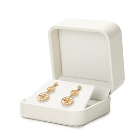 Papten Earring Box Earrings Storage Jewellery Box Jewellery Storage Jewellery Gift Box for Valentine's Day Birthday (White)