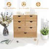Bamboo Desk Organizer 4 Drawers, Countertop Organizer with Drawers Makeup
