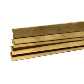 K & S Precision Metals 9709 Brass Strip, 0.016" Thickness x 1/4" Width x 36" Length, 5 Strips (Pack of 1), Made in USA