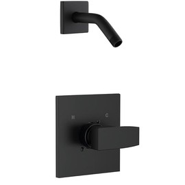 Replacement for Delta 13/14 Series Shower Handle Trim Kit with Shower Arm and Flange, Compatible with Delta R10000 Valve, Matte Black (Cartridge and Valve Not Included)