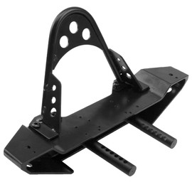 Metal RC Crawler Front Bumper with Tow Hook Led Light Compatible with Axial SCX10 Jeep SCX10 II 90046 90047 Traxxas TRX-4 RC4WD D90 Redcat Gen8 1/10 RC Crawler Car (Black)