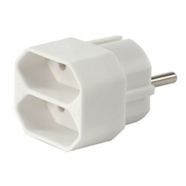 Euro Double Plug White