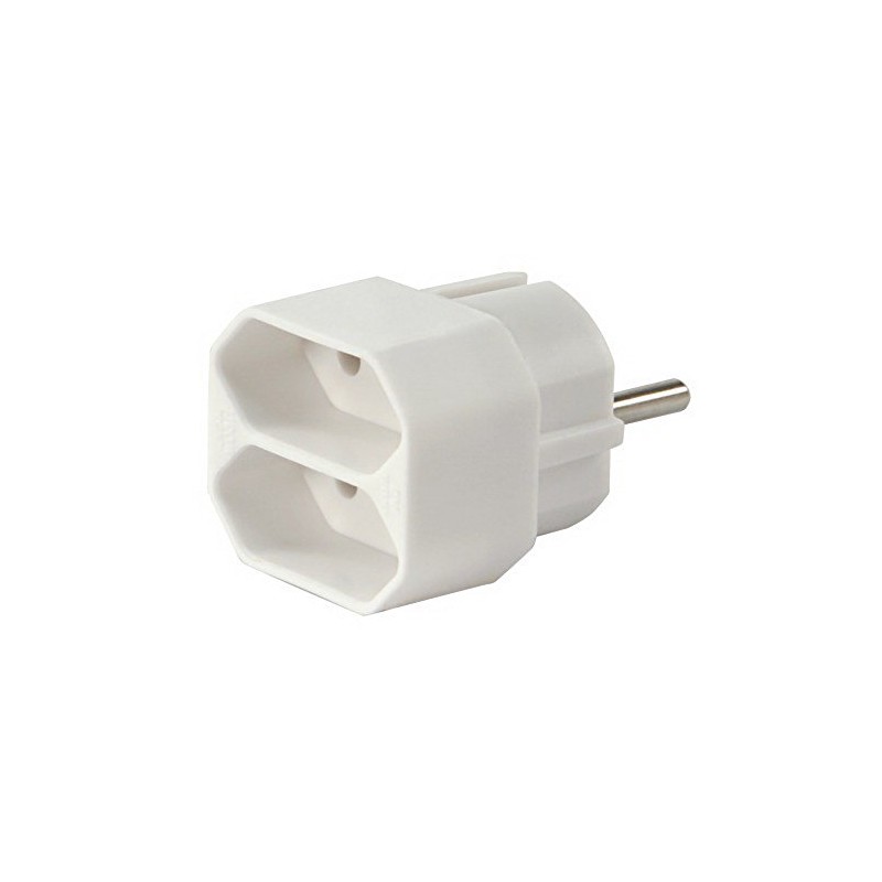 Euro Double Plug White