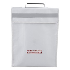 Fireproof Document Holder Pouch Waterproof Fireproof Money Bag with Zipper and Reflective Strip for Valuables