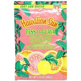 Hawaiian Sun Pass-O-Guava Powder Drink Mix 3.53 oz (Pack of 3 Bags)